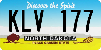 ND license plate KLV177