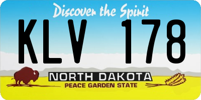 ND license plate KLV178