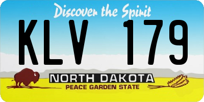 ND license plate KLV179