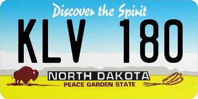 ND license plate KLV180