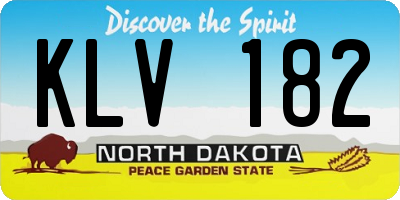 ND license plate KLV182