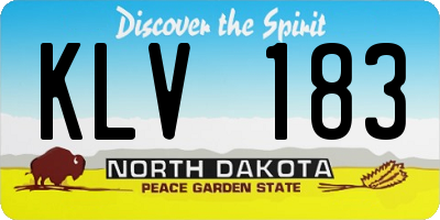 ND license plate KLV183