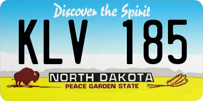 ND license plate KLV185