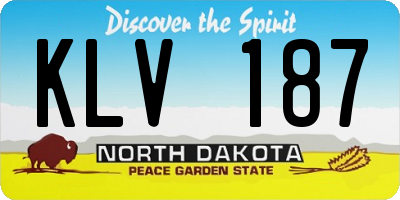 ND license plate KLV187