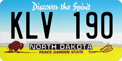 ND license plate KLV190