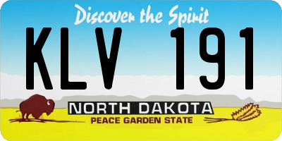 ND license plate KLV191