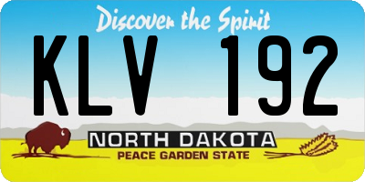 ND license plate KLV192