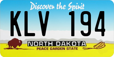 ND license plate KLV194