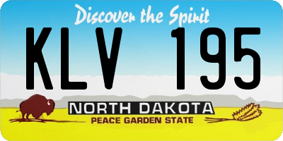 ND license plate KLV195