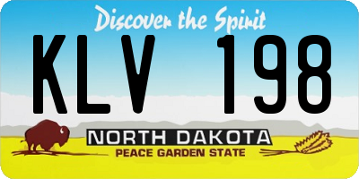 ND license plate KLV198