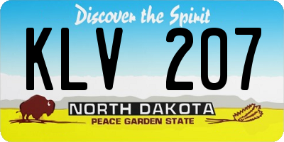 ND license plate KLV207