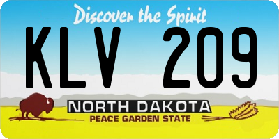 ND license plate KLV209