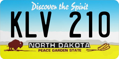 ND license plate KLV210