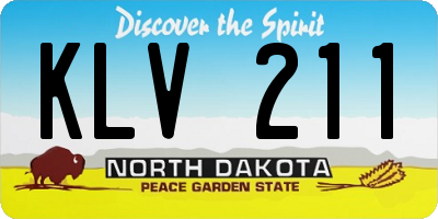 ND license plate KLV211