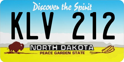 ND license plate KLV212