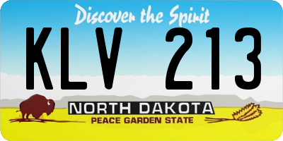 ND license plate KLV213