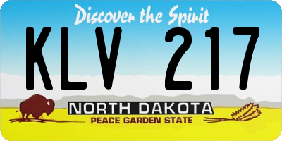 ND license plate KLV217