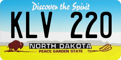 ND license plate KLV220
