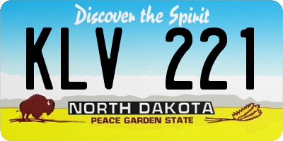 ND license plate KLV221