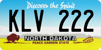 ND license plate KLV222