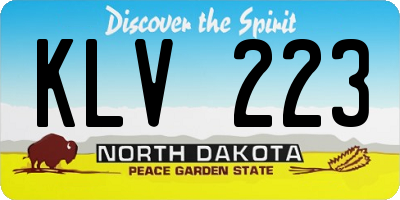 ND license plate KLV223
