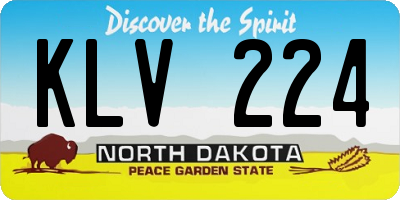 ND license plate KLV224