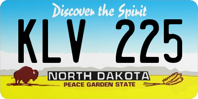 ND license plate KLV225