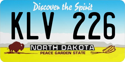 ND license plate KLV226