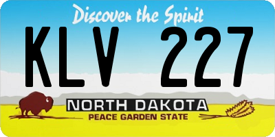 ND license plate KLV227