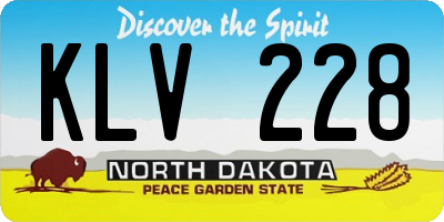 ND license plate KLV228