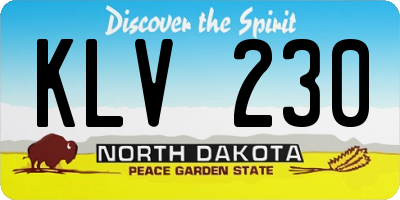 ND license plate KLV230
