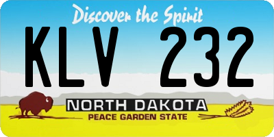 ND license plate KLV232
