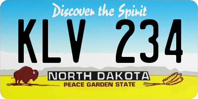 ND license plate KLV234