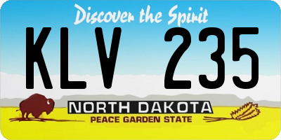 ND license plate KLV235