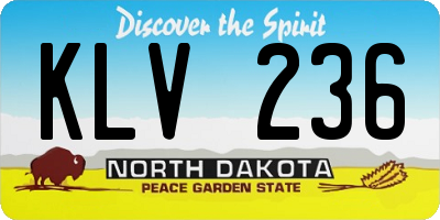 ND license plate KLV236