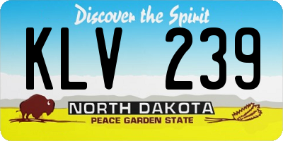 ND license plate KLV239