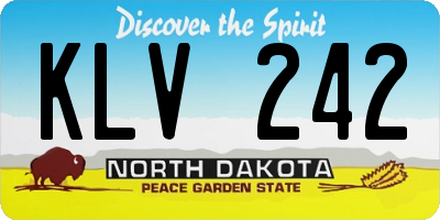 ND license plate KLV242