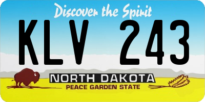 ND license plate KLV243