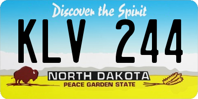 ND license plate KLV244