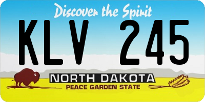 ND license plate KLV245