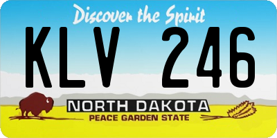 ND license plate KLV246