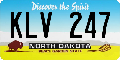 ND license plate KLV247