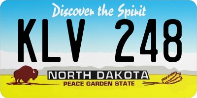 ND license plate KLV248