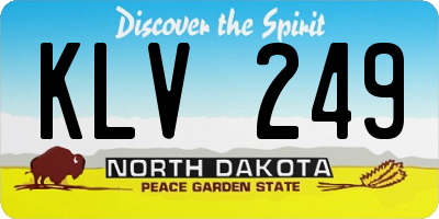 ND license plate KLV249