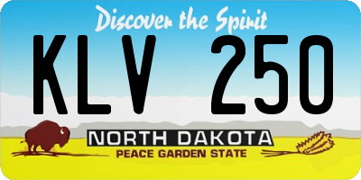 ND license plate KLV250