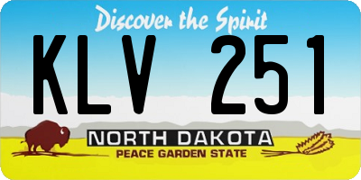 ND license plate KLV251