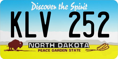 ND license plate KLV252