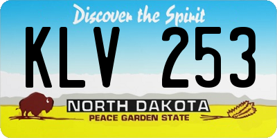ND license plate KLV253