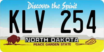 ND license plate KLV254