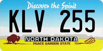 ND license plate KLV255